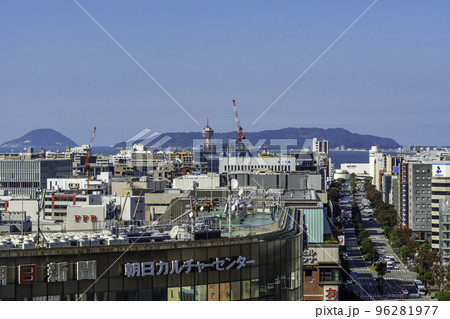 福岡　博多駅博多口　駅前　大博通り　福岡県福岡市 96281977