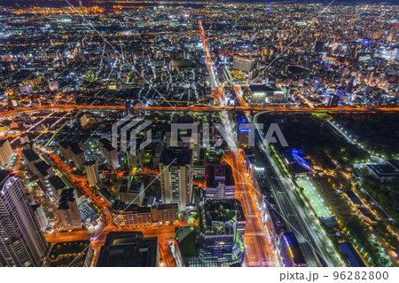あべのハルカス展望台から見た大阪の夜景 96282800