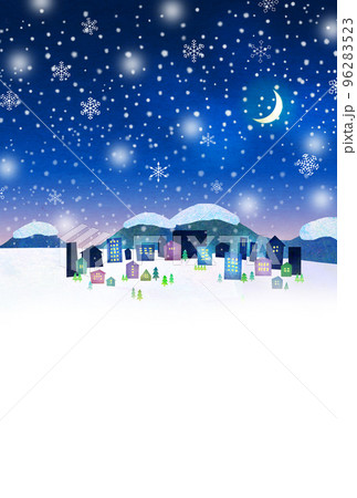 雪景色　電力　背景素材 96283523