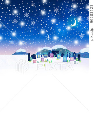 雪景色　電力　背景素材 96283525