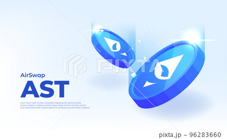 AirSwap (AST) coin cryptocurrency concept banner background. 96283660
