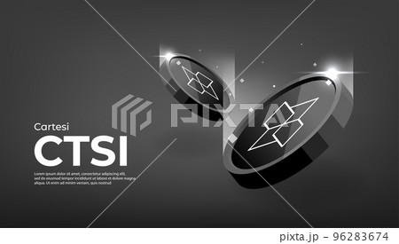 Cartesi CTSI coin cryptocurrency concept Stock Illustration