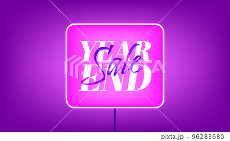 Year end sale typographic on purple lightbox. Special offer end of year sale banner template. Year end sale typographic on purple lightbox. Special offer end of year sale banner template. 96283680