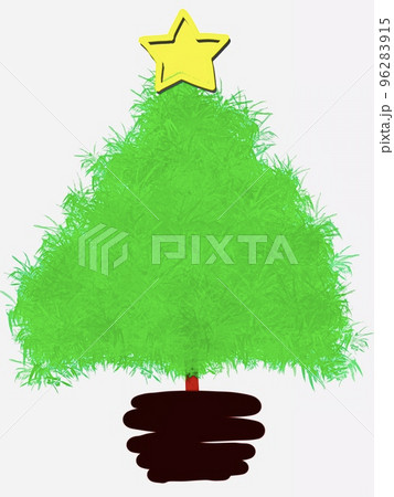 クリスマスツリー　クリスマスカード　縦位置 96283915