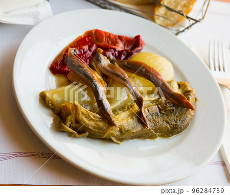 Escalivada with anchovies 96284739