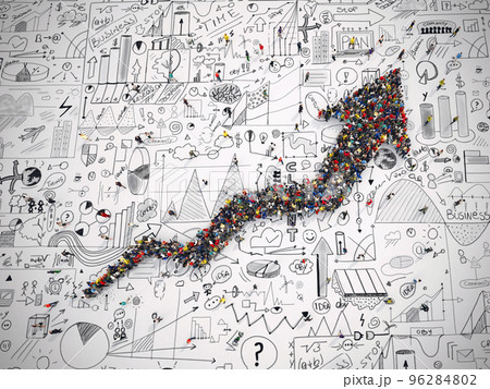 Arrow people. 3D Rendering 96284802