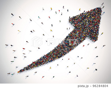 Arrow people. 3D Rendering 96284804