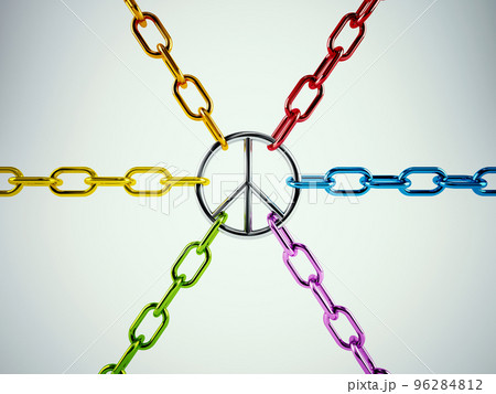 3D Rendering of united for peace 96284812