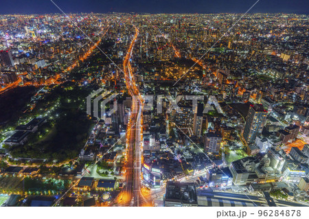 あべのハルカス展望台から見た大阪の夜景 96284878