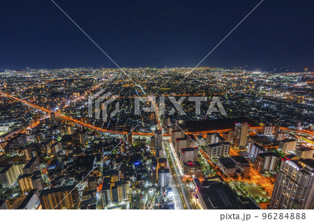 あべのハルカス展望台から見た大阪の夜景 96284888