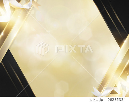 ゴールドとブラックの豪華なフレーム素材 96285324