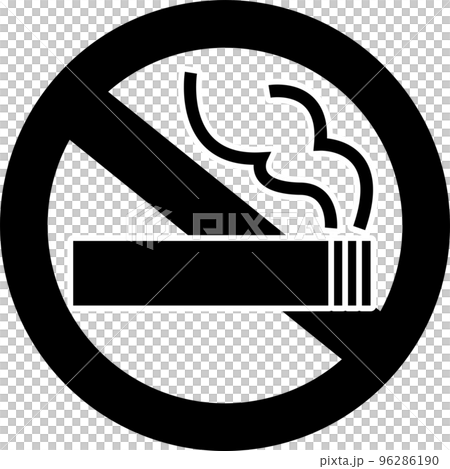 戒菸標誌的簡單象形圖 96286190