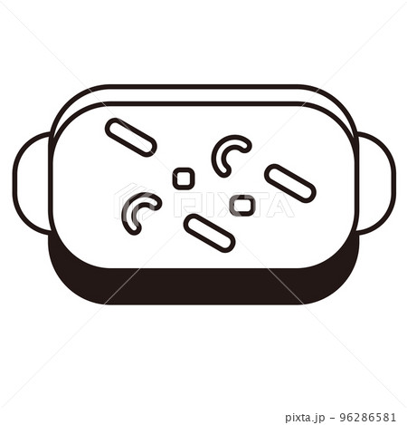 グラタン　モノクロアイコンイラスト 96286581