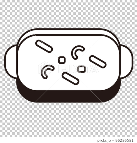 グラタン　モノクロアイコンイラスト 96286581