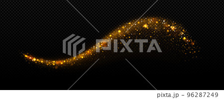 Stardust wave, golden dust trail with glitter 96287249