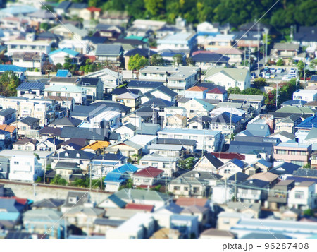 密集した住宅地　チルトシフト 96287408