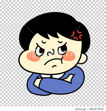 Frustrated and angry comical male character illustration material Frustrated and angry comical male character illustration material 96287850