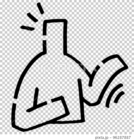 説明をする棒人間。手描きのベクターデータ。 96287887