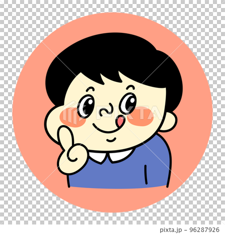 具有指向姿勢的滑稽男性角色插圖素材 具有指向姿勢的滑稽男性角色插圖素材 96287926