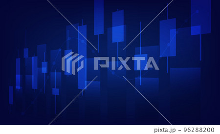 Economy and finance background. financial business statistics with candlesticks and bar chart 96288200
