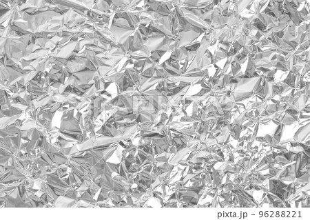 Silver foil leaf shiny texture, abstract grey wrapping paper for background and design art work. 96288221