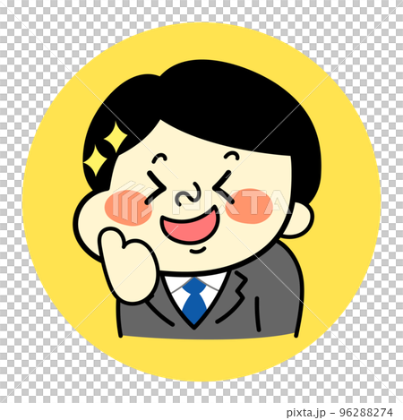 搞笑的男性角色插畫素材，搞好姿勢生意 96288274