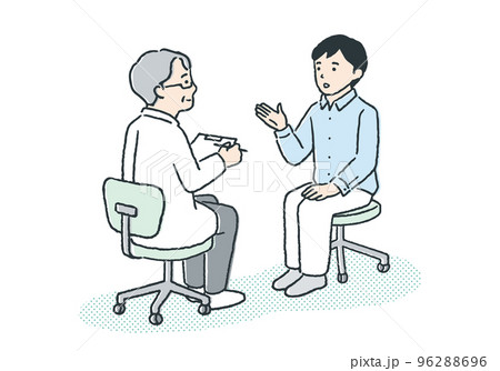 病院を受診する若い男性 96288696