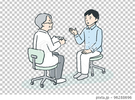 病院を受診する若い男性 96288696