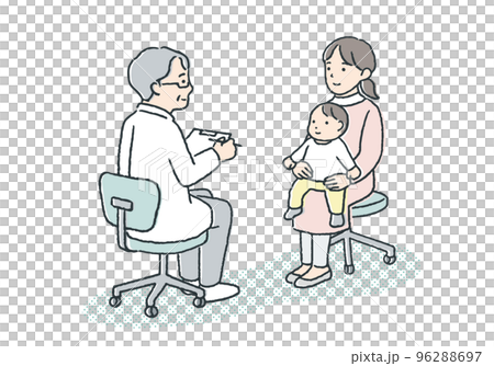 去看兒科醫生的母親和孩子 去看兒科醫生的母親和孩子 96288697