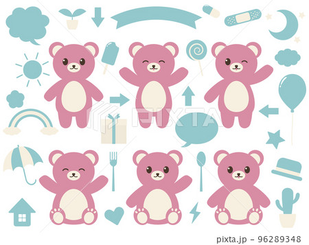 かわいいクマの装飾セット 96289348