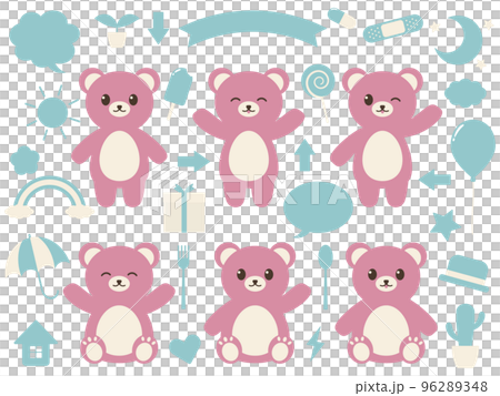 かわいいクマの装飾セット 96289348