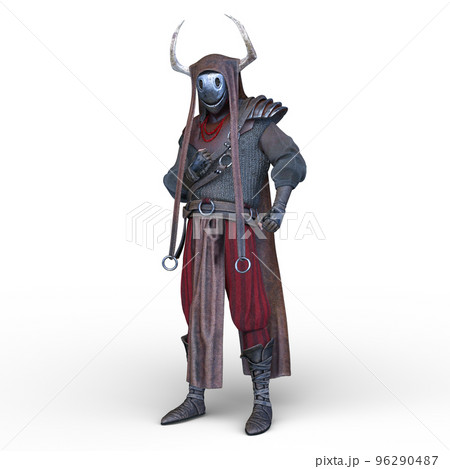 鉄の仮面をつけた戦士 96290487