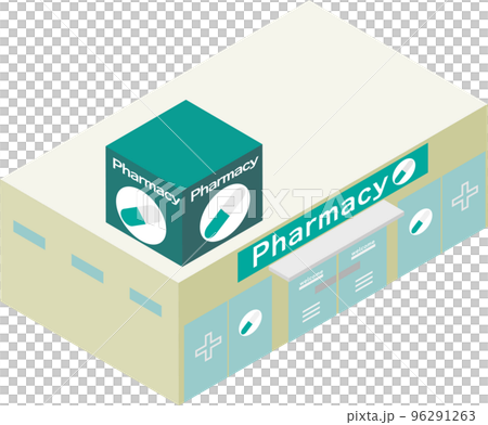 Isometric pharmacy illustration Isometric pharmacy illustration 96291263