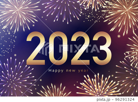花火と2023年のベクターイラスト背景 96291324