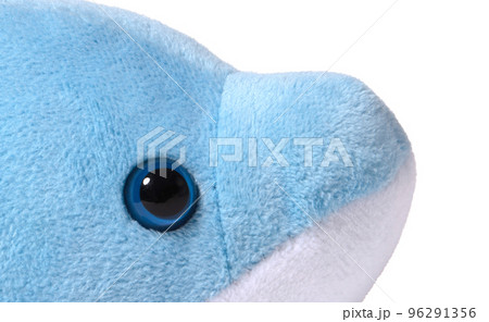 Pliuche green toy on white, closeup Pliuche green toy on white, closeup 96291356