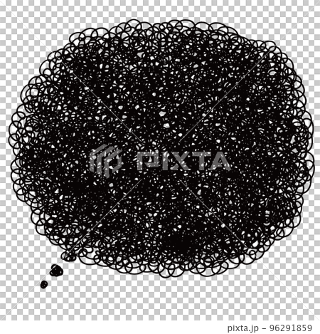 Speech balloon material that is deeply swirling, square, monochrome Speech balloon material that is deeply swirling, square, monochrome 96291859