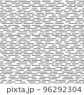 Seamless vector pattern of horizontal black thin lines with rounded ends. Seamless simple black and white geometric linear texture. 96292304