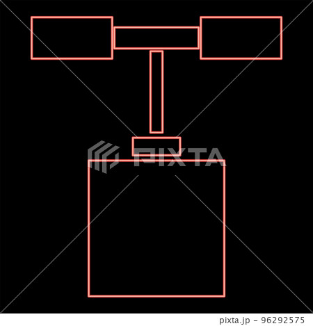 Neon detonator red color vector illustration image flat style Neon detonator red color vector illustration image flat style 96292575