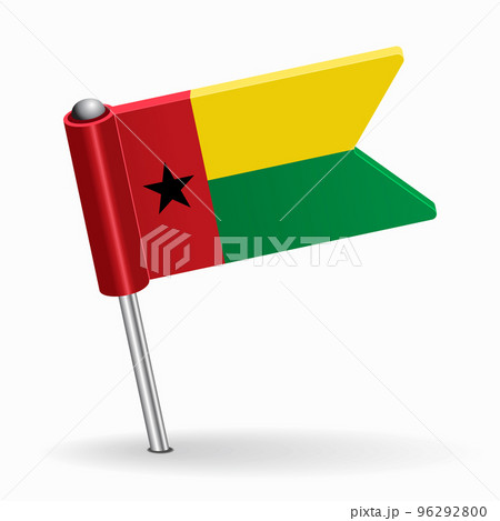 Guinea-Bissau flag map pointer layout. Vector illustration. Guinea-Bissau flag map pointer layout. Vector illustration. 96292800