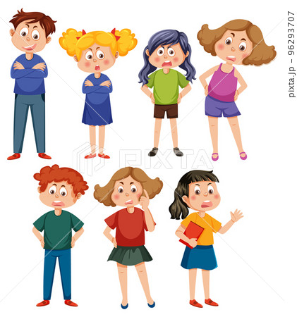 Bullying kids character collection 96293707