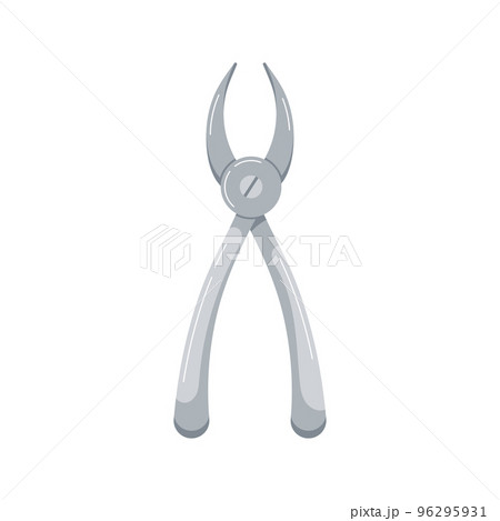 Dental tool extracting forcep icon isolated on white background. Dental tool extracting forcep icon isolated on white background. 96295931