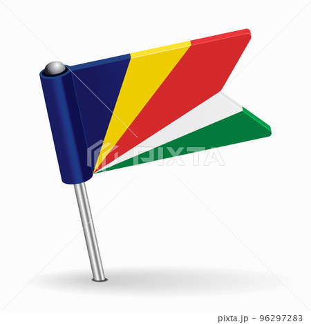 Seychelles flag map pointer layout. Vector illustration. Seychelles flag map pointer layout. Vector illustration. 96297283