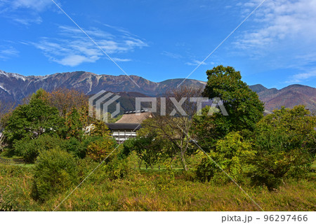 長野県　白馬大出公園から望む北アルプスの雄姿 96297466