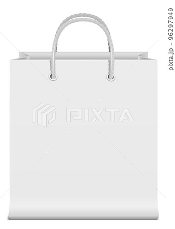 Realistic shopping bag. White blank paper mockup 96297949