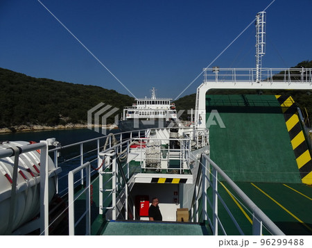 Ferryboat Valbiska-Merag, connection from the shore to Krk island, Croatia Ferryboat Valbiska-Merag, connection from the shore to Krk island, Croatia 96299488