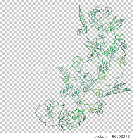 green flower frame 2 96300278