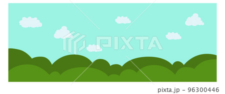 Forest background. Park landscape. Empty woodland scene 96300446