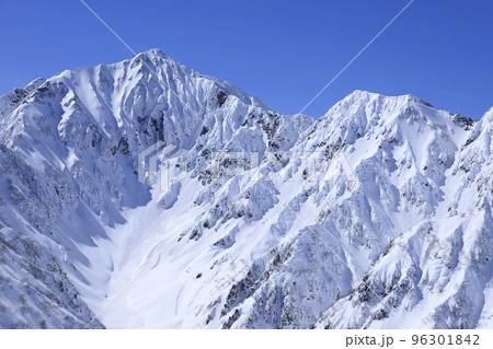 雪の鹿島槍ヶ岳 雪山登山 雪の鹿島槍ヶ岳 雪山登山 96301842