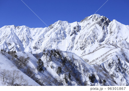 白銀の五竜岳 雪山登山 白銀の五竜岳 雪山登山 96301867