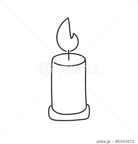 Candle doodle clip art 96303072